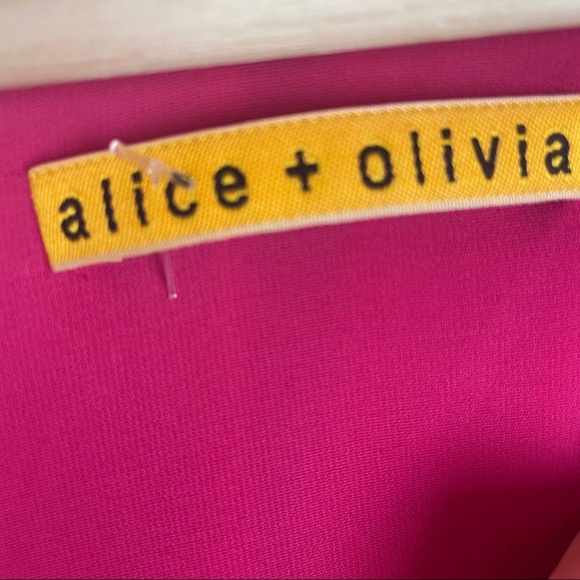 ALICE + OLIVIA Strawberry Ruche Nanette Dress NWT - Picture 13 of 14